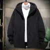 Sweats à capuche pour hommes M-8XL grande taille hiver polaire sweat à capuche thermique sweat pour hommes décontracté épais chaud veste velours à capuche manteaux vêtements