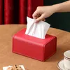 Tissue Boxes & Napkins Modern Decorative Box Creative Leather Home Office Storage Case Container For Wet Wipes Desk Organizer