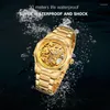 Wristwatches Forsining Luxury Diamond Skeleton Men Automatic Mechanical Watch Fashion Waterproof Stainless Steel Business Men's