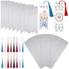 Bokmärke 32PCSSET DIY Värmeöverföring Blank Bokmärke Sublimation Bokmärken Metal Blank Bokmärken Tassels 230203