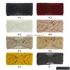 Other Autumn Winter Womens Knitted Headband Warm Hair Band Lady Knot Drop Delivery Jewelry Hairjewelry Dhaf0