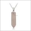 Pendentif Colliers Joli Collier Bijoux Guérison Cristal Rose Quartz Chakra Point Pierre Naturelle Vipjewel Drop Delivery Pendentifs Dh6Yj