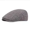 Шляпа Берета Ретро артистичный британский стиль хлопковые плоские шапки мужчины весенняя утка