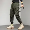 Pantalons pour hommes Oukaboni printemps et automne haute qualité kaki décontracté Style Safari hommes nombreuses poches Fashins noir armée pantalon hommes Bert22