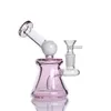 Wholesale 14mm Female Glass Beaker Bong Colorful Bubbler Water Bongs Thick Recycler Water Pipes Oil Rigs Hookah with Bowl and Male Glass Oil Burner Pipe