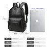 Backpack VORMOR Brand Men Leather School Bag Fashion Waterproof Travel Casual Book Male 230204