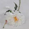 Fleurs décoratives Simulation de haute qualité unique grande pivoine bouquet de fleurs en soie mariage maison salon décoration de sol faux artificiel