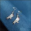 Charme mignon acrylique oiseau boucles d'oreilles pour les femmes drôle colibri Pigeon aigle hibou perroquet Animal goutte boucle d'oreille nouveauté livraison de bijoux Otfka