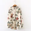 Women's Blouses Shirts Arrival Women Rose Floral Print Chiffon Blouse Long Sleeve Casual Oversize Shirt Women's Korean Style Tops Feminina Blusa T0 230204