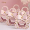 Gift Wrap 5Pcs Europe Dot Style Box Birthday Party Candy Dragee Sweet Chocolate Packaging Bags Wedding Communion Decor