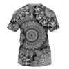 Heren t shirts mandala bloei shirt harajuku streetwear 2023 zomer heren t-shirt mannelijk cool t-shirt hoog kwaliteit merk ademende casual