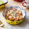 Bowls Eramic Cherry Bowl Fruit Salad Heart Round Shape Breakfast Rice Tableware For Kids Cutlery Dessert Noodles