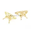 Dangle Chandelier Cute Animal Earrings For Women Gold Color Metal Butterfly Earring Girls Brincos Trendy Jewelry Drop Delivery Dh1C6