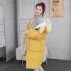 Женские траншеи Coats Winter Jacket Long Women Parkas Cave 2023 Женская хлопчатобумажная мягкая с под капюшоном воротнич