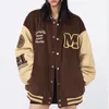 Vestes Femmes Lettre américaine serviette brodée veste de haute qualité manteau femme rue hip-hop rétro baseball uniforme couple veste tout-match 230203