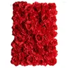 Fleurs décoratives 10 pcs/lot fleur artificielle mur soie pivoine et Rose fond de mariage décoration coureur rouge TONGFENG