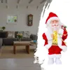 Christmas Decorations Creative Electric Santa Claus Doll Toy Singing Dancing Lighting Musical For Children Xmas Gift