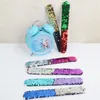 Bracelets porte-bonheur 12pcs Double Couleurs Sequin Slap Party Dragonne Pour Enfants Faveurs (Couleur Aléatoire)