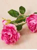 Fleurs décoratives 3 têtes pivoines roses occidentales style européen faux bouquets filés simulation de mariage maison artificielle décor d'automne