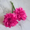 Decorative Flowers 10Pcs Single Branch Dahlia Silk Flower Wedding Road Leads Decoration Bouquet Bride Hand Holding Home Display Floral