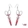 Charme Drôle Halloween Horreur Spooky Bloody Cuisine Couteau Personnalité Boucles D'oreilles Femmes Géométrique Hiphop Rock Drop Livraison Bijoux Otn2W