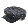 Newsboy Hatts Fashion Street Sboy Berets Autumn Winter Hat Thick Warm Unisex Caps Retro Plaid basker f￶r kvinnor M￤n sl￤pper leverans en otvwg