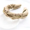 Opaski na głowę metalowe łańcuch plisowane mody fałdowanie fryzjerzy obręcze Hairband Forbase For Girl