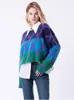 Women's Sweaters Brand Quality Mohair Sweater For Women Round Neck Long Sleeve Colorblock Knitting Pullovers Female Winter Clothing C-181 230203