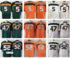 Vêtements de football universitaire américain Miami Hurricanes College 52 Ray Lewis Jersey Hommes Orange Vert Blanc 5 Andre Johnson Michael Irvin Maillots de football University Stitch