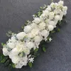 Decorative Flowers DIY Wedding Flower Wall Arrangement Supplies Silk Rose Hydrangea Artificial Row Decoration Iron Arch Background