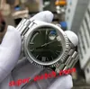 إصدار مصنع BP Men Watch 2813 Movement V2 Green Dial 228239 Silver Oyster Stains Strapp Strapp Glass 41 Mm Dive Menes Watches