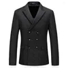 Men's Suits Brand (Жилеты для брюк куртки) 2023 3 штуки Классические черные блейзер