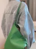 Kurtki damskie Kreatywny kontrast szwów kolorów dżinsowa wiosna jesień 2023 Design luźne kurtki z długim rękawem