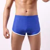 Mutande Uomo Sleep Bottoms Boxer Slip Slip Intimo a righe Calzoncillos Hombre Sleepwear Boxer Abbigliamento sportivo Mutandine gay Taglie forti