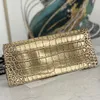 Bolsa de designer de luxo de alta qualidade de 10a bolsa de embreagem bolsa de couro de couro bolsas de ouro bolsas de ouro bolsas femininas saco de carteiras pretas