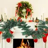 Christmas Decorations Pre-lit Artificial Garland With Mixed Decors And Lights Wreath Pinecones Snowflakes Berries ElkChristmas