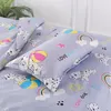 Beddengoed stelt student slaapzaal in een enkele bed quilt deksel kussensloop cartoon huidvriendelijk ademende kit home decor kinderen jongensmeisjes cadeau