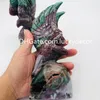 Ocean Jasper Flying Eagle Sculpture Men Men Men Metafísico Presente Hand esculpido colorido quartzo cristal falcão animal estátua cura