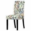 Stol täcker Leopard Print Polyester Stretch Cover för matsalen Anti-Dirty Elastic Seat Overoble Weddings Party Bankett