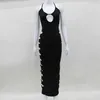 Womens Sexy Halter Suspender Skirt Casual Dresses Side Ripped Long Dress Fashion