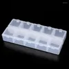 Jewelry Pouches 5 Colors Plastic Double Row Square Box Case For Storage Accessory Holder Craft Organizer Beads Display Container