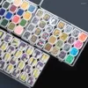 Bins Storage Boxes 28/56/224 Slot Transparent Plastic Box Diamond Painting Accessories Tool Nail Art Rhinestone Bead