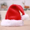 Beretas Christmas Santa Hat Xmas Holiday Unisex Velvet Comfort Extra espesamiento de piel clásica para suministros de fiesta festiva de año