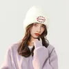 Berets Fashion Fashion осень зимняя шерсть вязаная теплая кепка сгущенная шляпа Женская защита ушей.