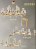 Lâmpadas pendentes Chandelier pós-moderno simples e leve Luxury Crystal Air Saco Saco de Dining Atmosférica Quarto