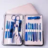 Nail Art Kits 15Pcs/Set Stainless Steel Pedicure Professional Clipper Cuticle Eagle Hook Tweezers Manicure Beauty Tools Kit