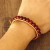 Charm Bracelets Wooden Beads Leather Wrap Bracelet & Bangle Women Men Bohemia Yoga Healing Handmade Jewelry Gift