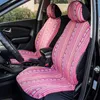 Car Seat Covers 4pcs/set Blanket Covers-Stripe Colorful Detachable (Pink)