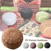 Pillow Morocco PU Leather Unstuffed Ottoman Cover Hassock Embroidery Crafts Meditation Futon Tatami Decor Pouf