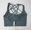 Yoga Sports BH Gym Vest Clotle Shakeward Justerbar band Bras Sport Fitness Tank Top Lululemens Womens Sexig Cross Back Bra